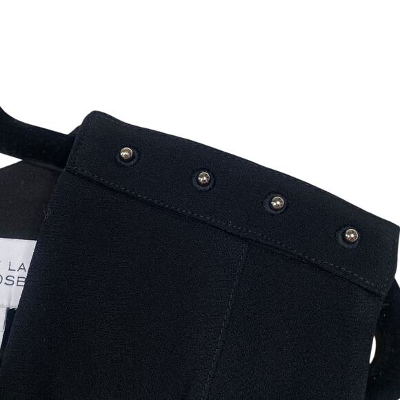 Derek Lam 10 Crosby $425 Black Studded V-neck Cut Out Crop Jumpsuit SZ 4 - Picture 5 of 9